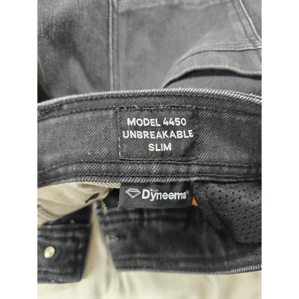 SA1NT Unbreakable Jeans Mens 34x34 Gray Slim Straight Biker Motorcycle 4450